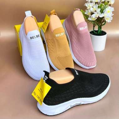 Sepatu Rajut belbe tanpa tali marron