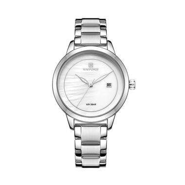 Naviforce NF5008 HRZ Original Stainless Steel Analog Jam Tangan Wanita SILVER