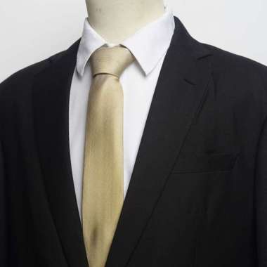 Houseofcuff Dasi Neck Tie Gold Polyester Neck Tie