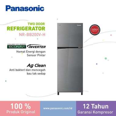 PANASONIC NRBB 200 VH KULKAS LEMARI ES 2 PINTU INVERTER 196Liter