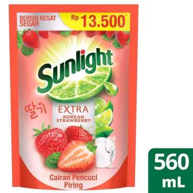 Promo Harga Sunlight Pencuci Piring Korean Strawberry 560 ml - Blibli