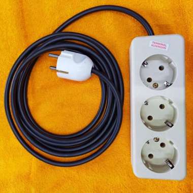 Stop Kontak 3 Lubang Uticon dengan Kabel 5 meter Eterna dan Broco