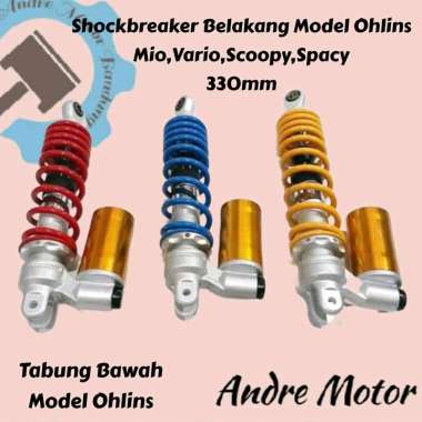 Shockbreaker Belakang Shock Belakang Model Ohlins Mio,Vario,Beat,Scoopy 310mm & 330mm Tabung Atas 31