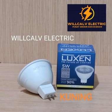 LAMPU MR16 LUXEN 5W 5 WATT SPOTLIGHT LED HALOGEN CAHAYA KUNING