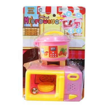 Shiny Toys Mainan Edukasi Mini Microwave Menyala Pink Muda