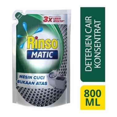 Promo Harga Rinso Detergent Matic Liquid Top Load  800 ml - Blibli