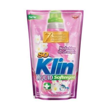 Promo Harga So Klin Liquid Detergent + Softergent Pink 750 ml - Blibli