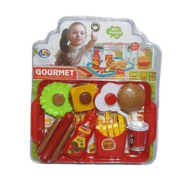 Mainan Makanan Anak Burger Set Gourmet
