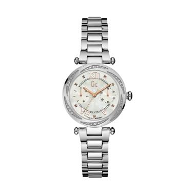 Guess Collection Y06110/112L1 Lady Chic Genuine Diamond Swiss Made Jam Tangan Wanita [Original] Whit