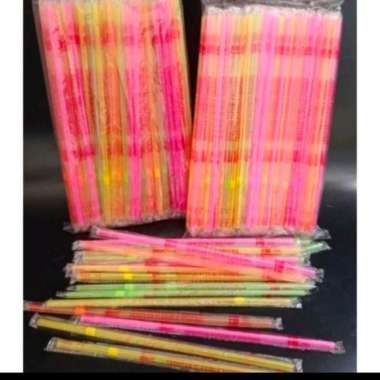 sedotan plastik steril warna warni