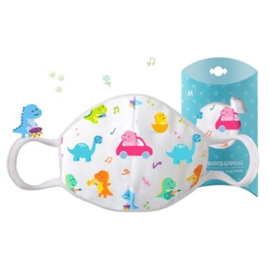 Benian Premium Korean Hello Dino Kids Mask Masker Kain Anak