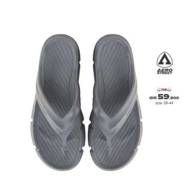 Aerostreet 39-44 Triton Abu - Sandal Jepit Pria Wanita ADBAA 44