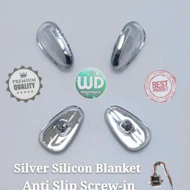 Nose Pad Kacamata Silver Blanket Bantalan Hidung Silicone NosePad