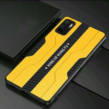 CASE XIAOMI REDMI NOTE 10 FASHION CASE CARBON FIBER PROTECTION CAMERA Kuning