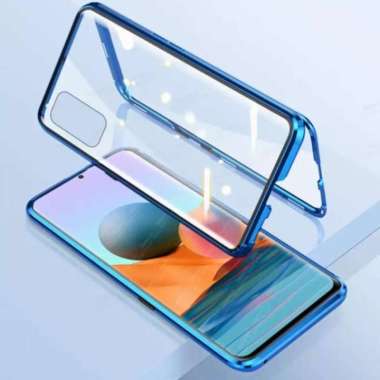 Case magnet XIAOMI REDMI NOTE 10s Cover Duoble Glass depan belakang Merah