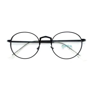 Oppa Glasses OPPA OP20 FBL Bulat Frame Kacamata Unisex - Hitam hitam