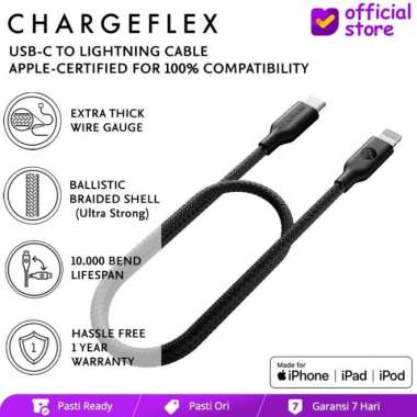 Caudabe Chargeflex USB Type C to Lightning Kabel Data iPhone MFI Cable
