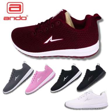 Ando Wiena Sepatu Wanita Sepatu Olahraga Sneakers Kasual 39 Putih Putih