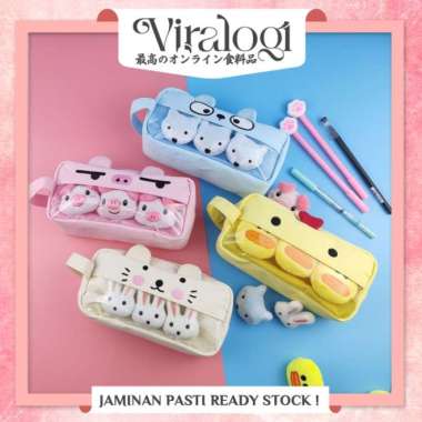Kotak Tempat Pen Pensil Plushie Boneka Import/Pencil Case Plushie Multicolor