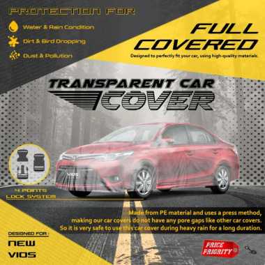 Body Cover Sarung Mobil Plastik NEW VIOS LIMO Tebal Anti Air WATERPROOF