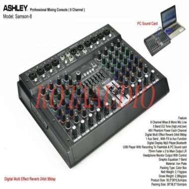 Mixer Audio Ashley Samson 8 / Samson8 8 Channel