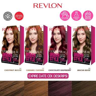 Revlon Colorsilk Urban Style Hair Color / Cat Rambut / Pewarna Rambut 39 Caramel Custard