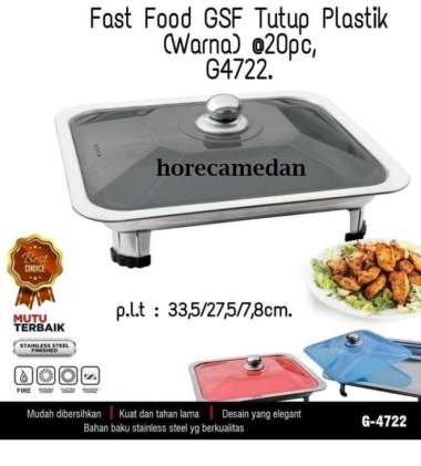 Chafing dish Stainless / Wadah saji prasmanan tutup plastik Panstove