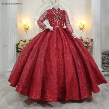 Baju pakaian gaun pengantin busana pernikahan wanita gown dress wedding dress slim span muslim perem
