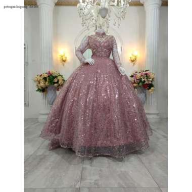 Baju pakaian gaun pengantin busana pernikahan wanita gown dress wedding dress muslim perempuan hijab