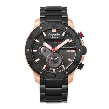 ALEXANDRE CHRISTIE AC 6627 ROSEGOLD BLACK STEEL MCBBRBA