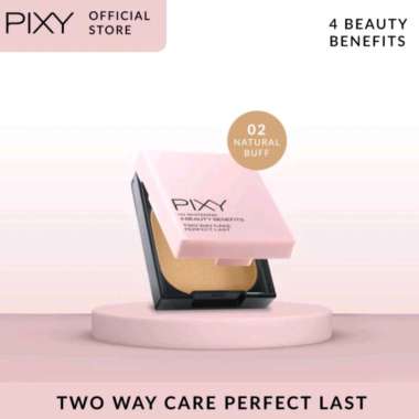 PIXY Two Way Care Perfect Last - Bedak Padat 02 Natural Buff
