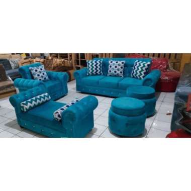 SOFA JUPITER 3 1 + 2 PUFF BULAT + 1 KURSI BENCH TP