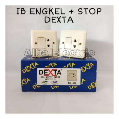 Saklar IB Engkel + Stop Kontak Dexta DX-803 Saklar Engkel Stop Kontak