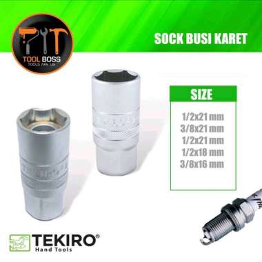 TEKIRO KUNCI SOK BUSI KARET 1/2 ×21 MM
