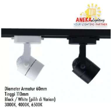 Track Light / Spotlight Rel 1M Rel tanpa Lampu Hitam