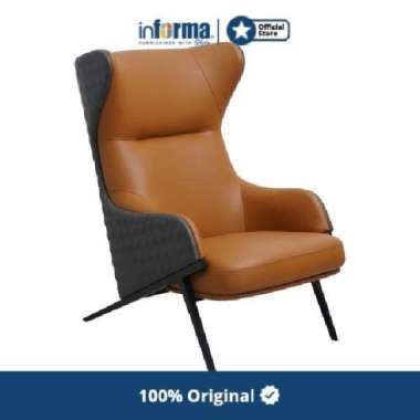 Informa - Lyon Sofa Kulit 1 Dudukan - Cokelat Tua