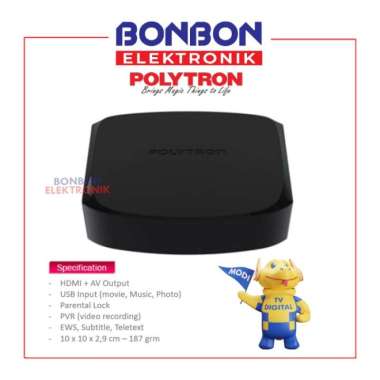 Polytron Set Top Box PDV-700T2 DVB T2 TV Digital / PDV 700T2 - + Antena &amp; HDMI