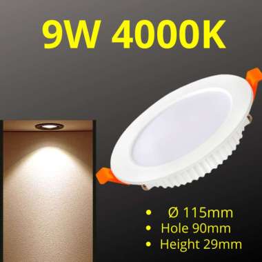 LAMPU PLAFON LED SLIM DOWNLIGHT LAMPU LED PANEL 10w 10 w 10 watt - 3000K-WarmWhite, 9W 4000K-Natural