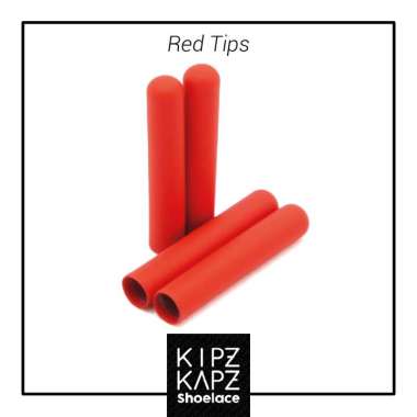 KipzKapz Shoelace Tips / Aglets / Tipping / Ujung Tali Sepatu [3.3mm] M RED