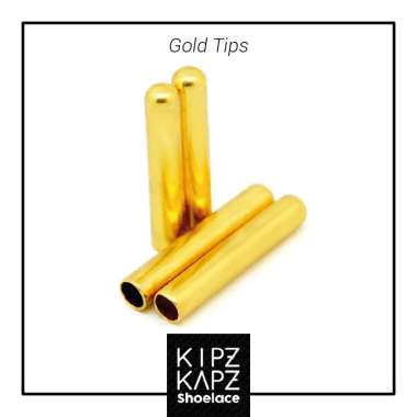 KipzKapz Shoelace Tips / Aglets / Tipping / Ujung Tali Sepatu [3.3mm] M GOLD