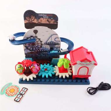 Okiedog slide park with light and music - Mainan kreativitas anak dengan lampu dan musik