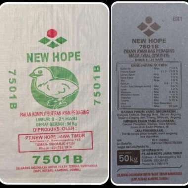 Pakan Ayam Bebek Pedaging New Hope Diatas 511 50Kg (Gojek/Grab)