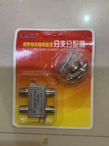 Spliter / Splitter 3 Way / 3 Cabang + Jek
