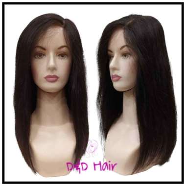 Wig Rambut Asli - Wig wanita - 40cm - Black - Human Hair 100%