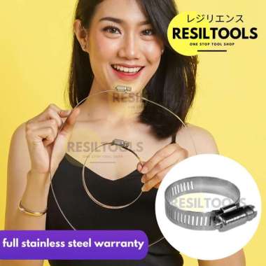 1200 pcs Klem Stainless Steel 12 - 22 mm Clamp Selang Pipa 0.75 inch