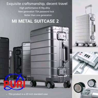 Koper Xiaomi Mi Metal Suitcase 2 Cabin Size 20" 20 Inch Mi Luggage Aluminium Alloy Bukan Tipe Busine