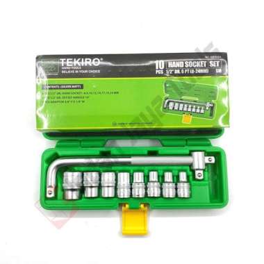 Kunci Sok Set 10 pcs TEKIRO 8 - 24 mm Box Plastik 6 PT SEGI ENAM