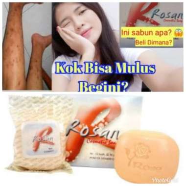 COD Sabun Mandi Rosan Original BPOM Pemutih Kulit Badan dan Wajah Permanen