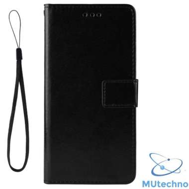 Flip Cover XIAOMI Redmi Note 8 pro Leather Case Redmi Note 8 pro Wallet Casing Kulit - Xiaomi Redmi Note 8 BLACK