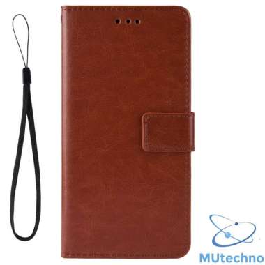 Flip Cover XIAOMI Redmi Note 8 pro Leather Case Redmi Note 8 pro Wallet Casing Kulit - Xiaomi Redmi Note 8 BROWN